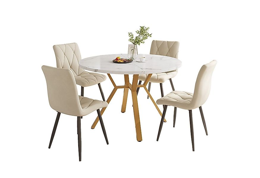 Fanttik Essgruppe Küchentisch-Set, (5-teilig), Esstisch-Set mit 4 Stühlen, günstig online kaufen