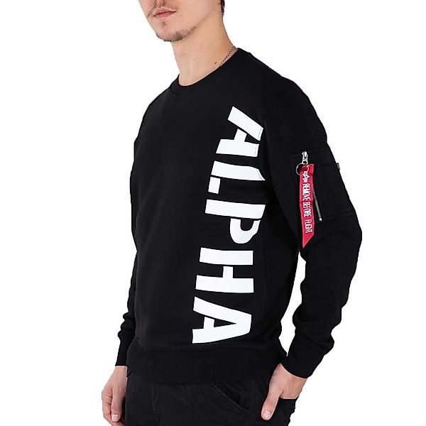 Alpha Industries Side Print Pullover M Black günstig online kaufen