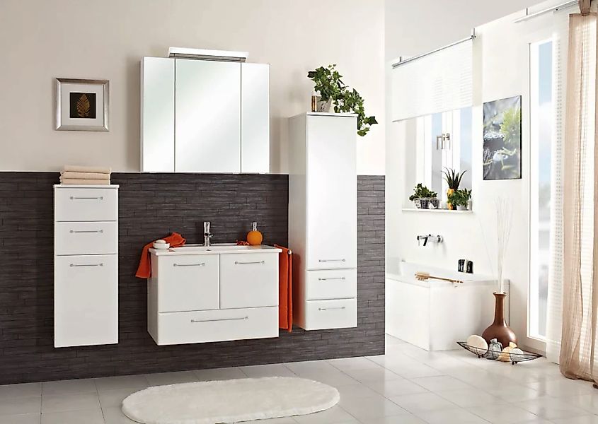 Saphir Waschtisch "Quickset Keramikwaschtisch mit Unterschrank, 75 cm breit günstig online kaufen