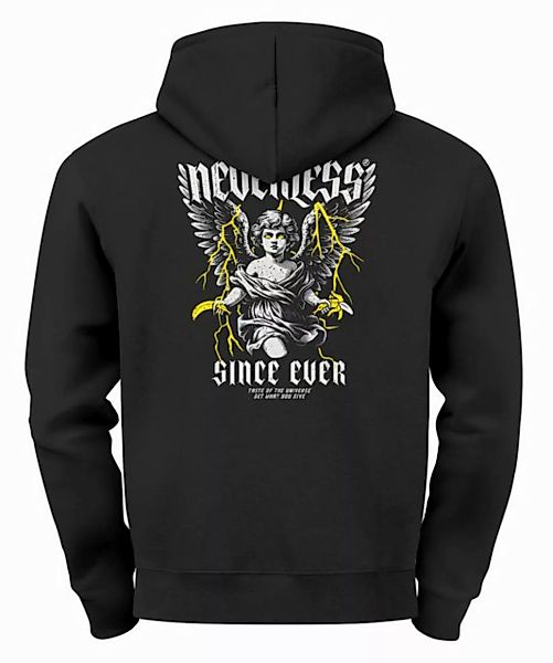 Neverless Hoodie Hoodie Backprint Herren Engel Flügel Spruch Print Aufdruck günstig online kaufen