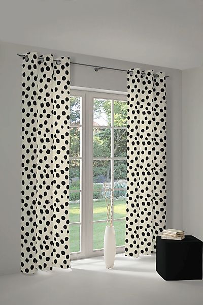 Adam Vorhang "Vorhang Dots aus Leinen und Bio-Baumwolle, Ösen (1 St)" Ösen günstig online kaufen