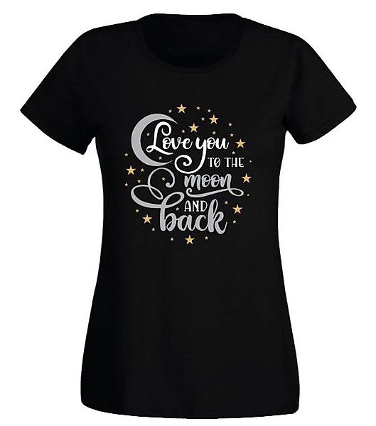 G-graphics T-Shirt Damen T-Shirt - Love you to the moon and back Slim-fit, günstig online kaufen