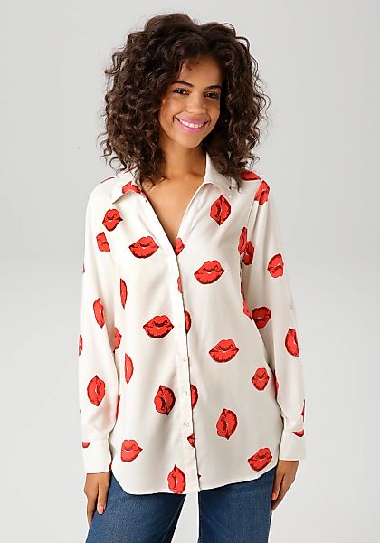 Aniston CASUAL mit verführerischen Kussmündern bedruckt günstig online kaufen