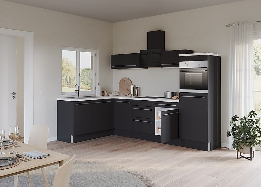 KOCHSTATION Küche »KS-Bern2« Stellmaße 295 x 175 cm, wahlweise mit E-Geräte günstig online kaufen