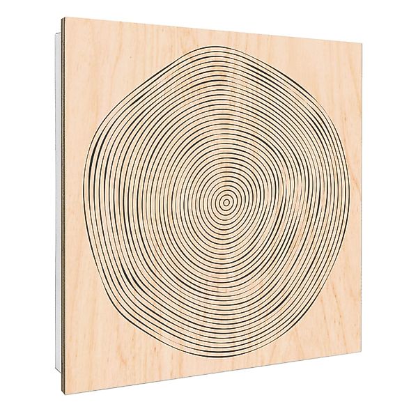 Banjado Großer Schlüsselbox Holz 30x30cm Weiß Scharnier Rechts 50 Haken Sch günstig online kaufen