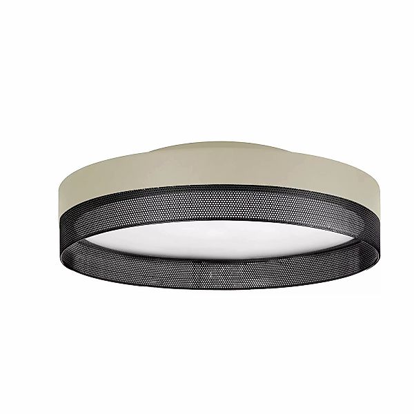 LED-Deckenleuchte Mesh, Ø 45 cm, sand/schwarz günstig online kaufen