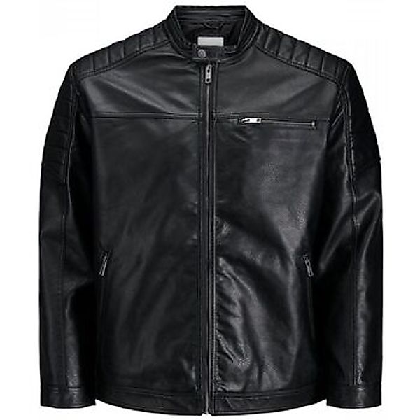 Jack&Jones Jacke in Leder-Optik, wasserabweisend Farbe schwarz Größe: 3XL günstig online kaufen