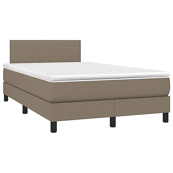 vidaXL Boxspringbett mit Matratze Taupe 120x190 cm Stoff 3269713 günstig online kaufen