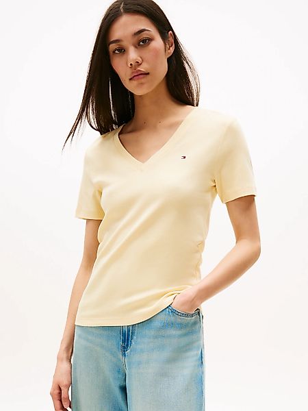 Tommy Hilfiger T-Shirt "SLIM CODY V-NK SS", mit Logostickerei günstig online kaufen