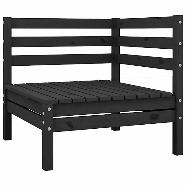 Garten-ecksofa Schwarz Massivholz Kiefer günstig online kaufen