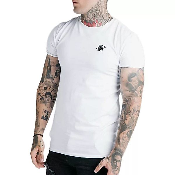 Siksilk Straight Hem Gym Kurzärmeliges T-shirt M White günstig online kaufen