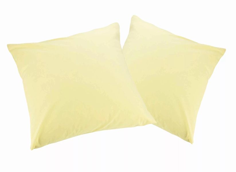 2er Pack MOON-Classic  Kissenbezug Kissenhülle Renforce 100% Baumwolle-gelb günstig online kaufen