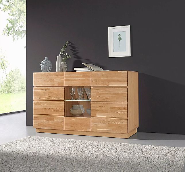 Home affaire Sideboard "Laima", Kommode, Breite 140 cm, teilmassiv, FSC-zer günstig online kaufen