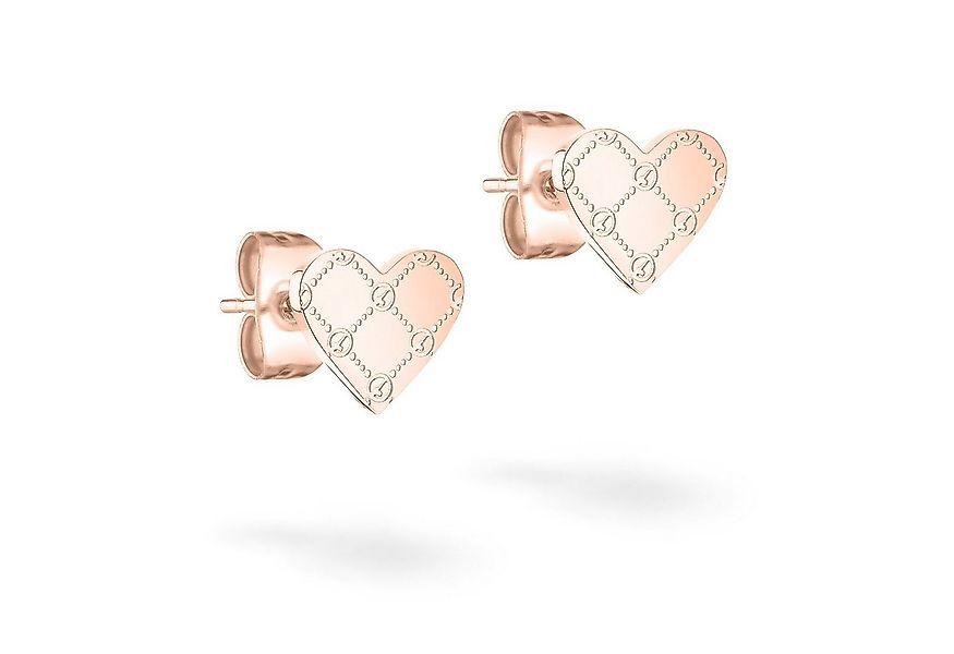 Tamaris Paar Ohrstecker The T-Pattern Heart Edelstahl günstig online kaufen