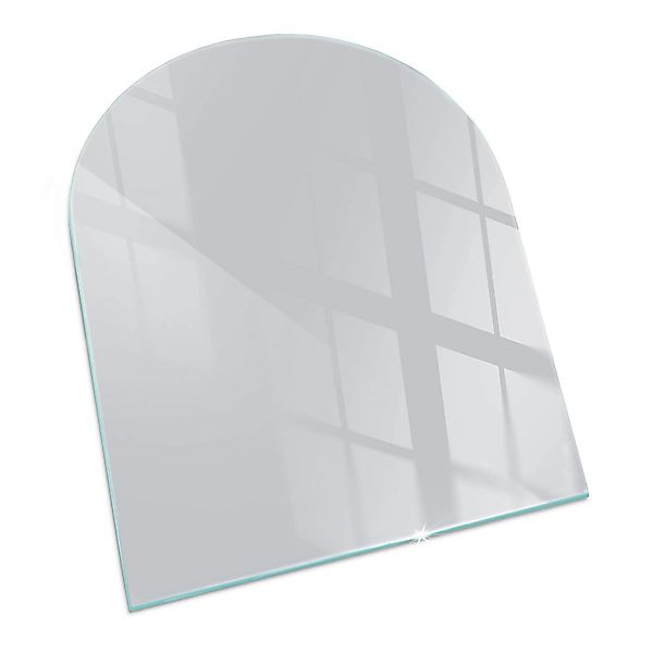 Tulup Glasplatte für Kamin Hellgrau Glas unter Kamin Halbkreis 80x70 cm Gra günstig online kaufen
