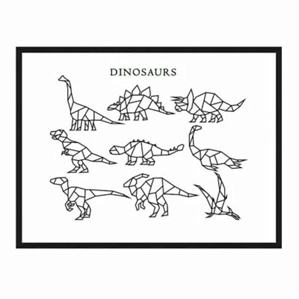Milan Moon Wandbild Dinosaurier schwarz Gr. 50 x 60 günstig online kaufen