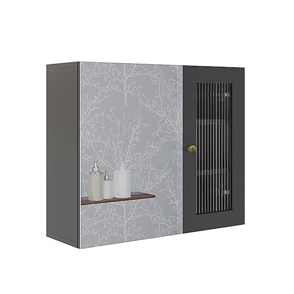 Vicco Badezimmerspiegelschrank Malte, Grau, 60 x günstig online kaufen