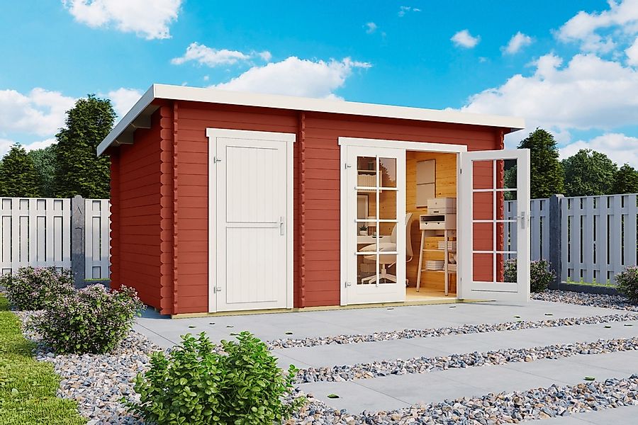 LASITA MAJA Gartenhaus "Belmont 1", Blochbohlenhaus 28mm 2-Raum, Fundamentm günstig online kaufen