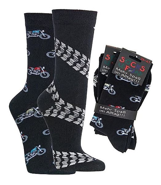 Wowerat Freizeitsocken Socks 4 Fun Socken 6209 Motorrad 2-er Bündel (2-er B günstig online kaufen