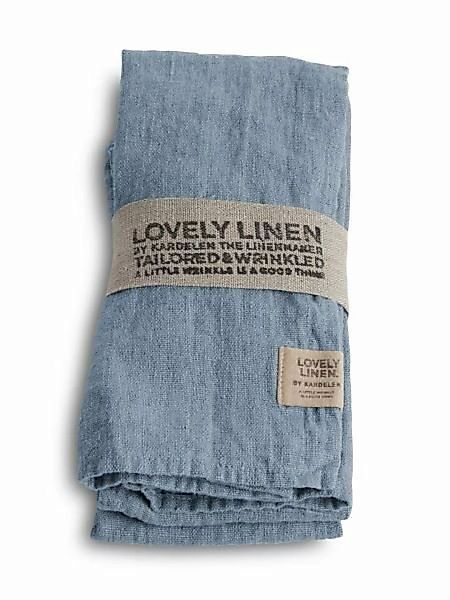 Lovely Linen Servietten & -ringe Lovely Serviette Leinen dusty blue (1 Stüc günstig online kaufen