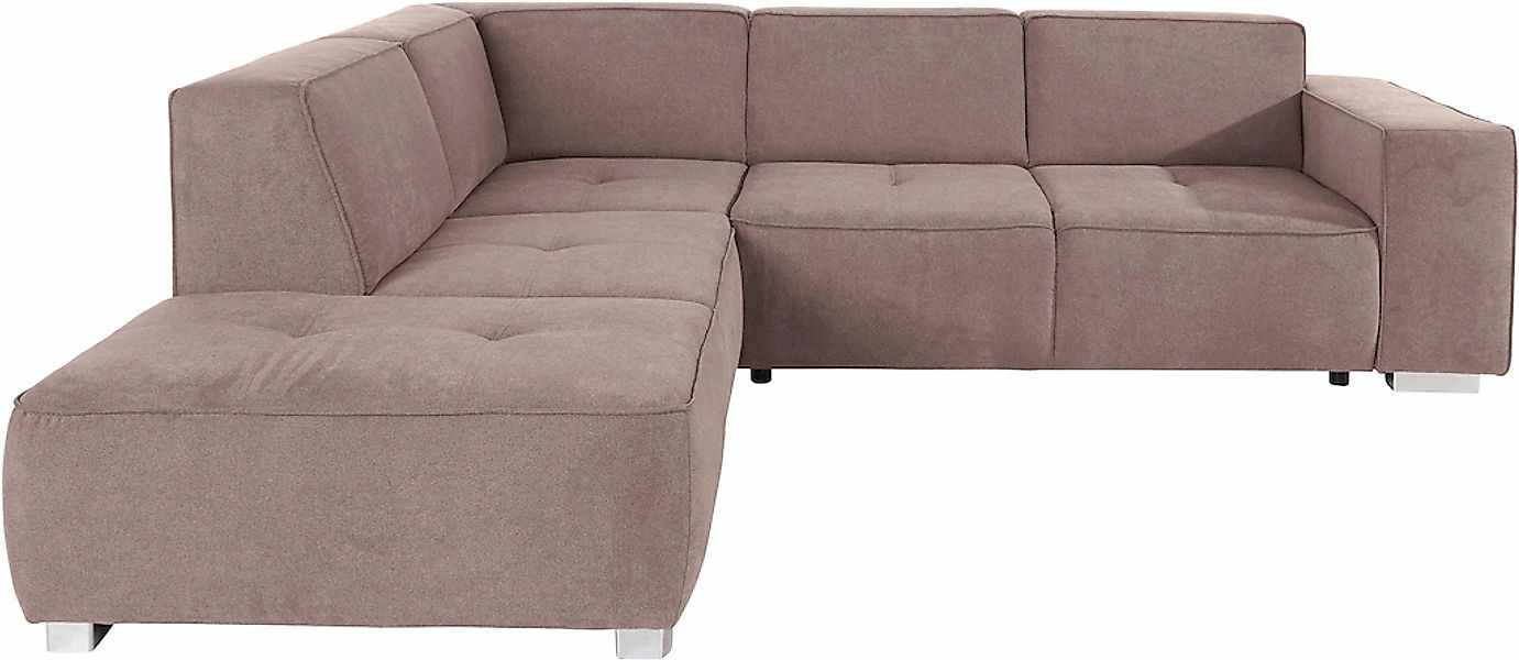 INOSIGN Ecksofa »Sapporo L-Form«, wahlweise Bettfunktion oder Sitztiefenver günstig online kaufen