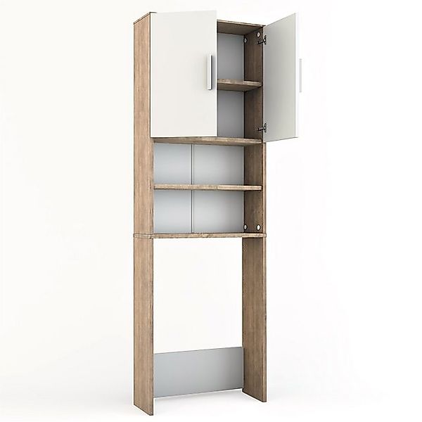 Vicco Waschmaschinenschrank Weiß/Sonoma 64 x 190 cm günstig online kaufen