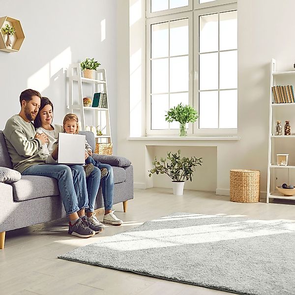 Vimoda Teppich Teppich Wohnzimmer Kurzflor, Rechteckig, günstig online kaufen