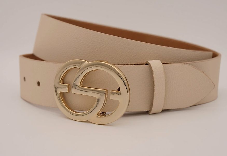 AnnaMatoni Ledergürtel mit goldener Schließe günstig online kaufen