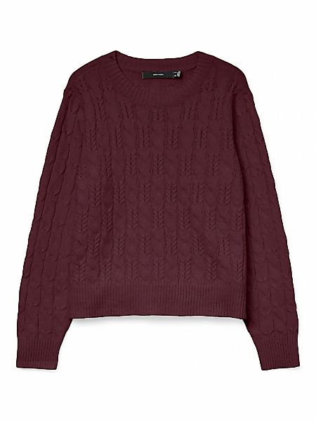 Vero Moda Strickpullover "VMARIES LS O-NECK CABLE PULLOVER BF" mit Zopfstri günstig online kaufen