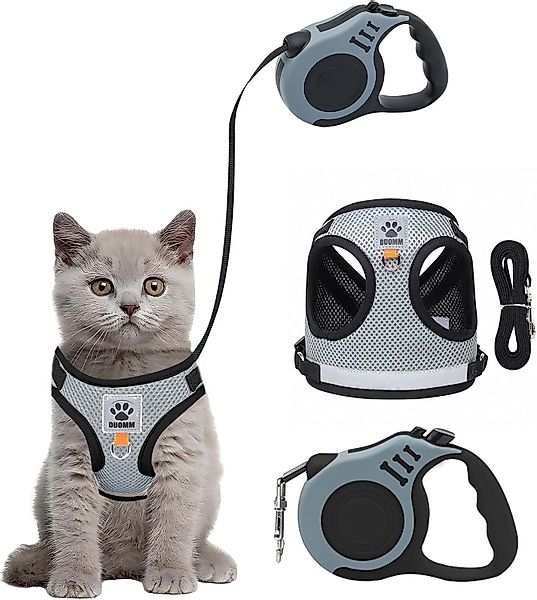 BlingBin Katzen-Geschirr Automatisch einziehbare 5m Leine günstig online kaufen