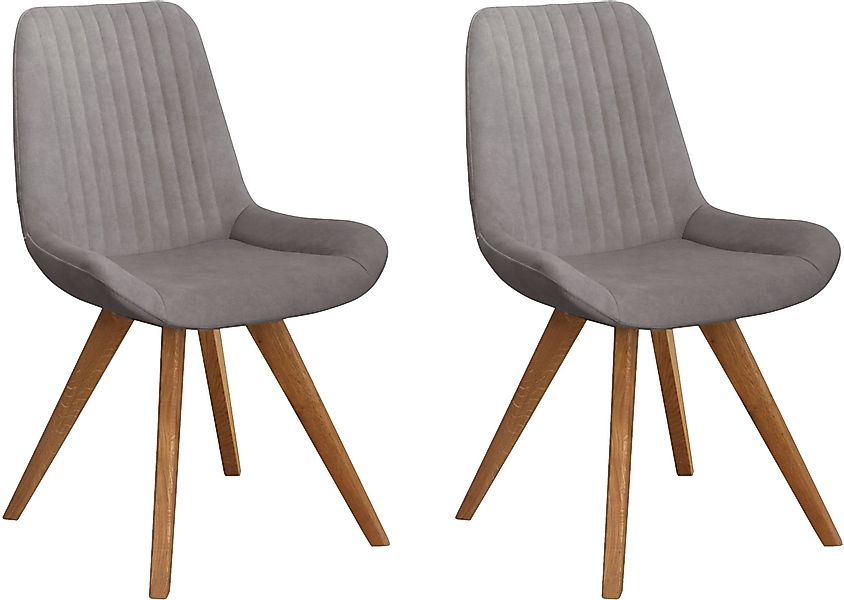 Home affaire Schalenstuhl "Bratislava" (Set) 2 Stk.Gestell Eiche massiv geö günstig online kaufen