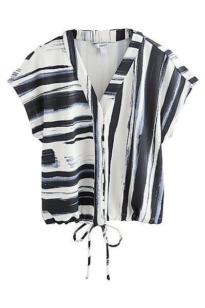 Next Kurzarmbluse Kurzarm-Oberteil mit V-Ausschnitt und Bindedetail (1-tlg) günstig online kaufen