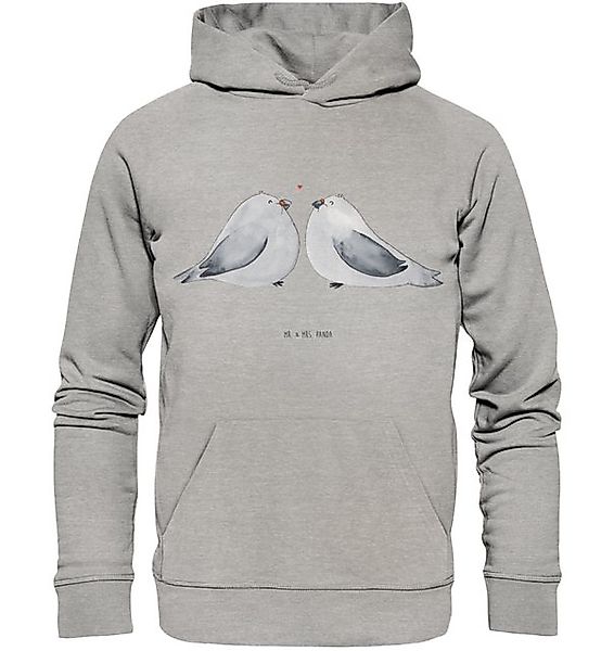 Mr. & Mrs. Panda Hoodie Turteltauben Liebe Größe L - Heather Grey - Geschen günstig online kaufen