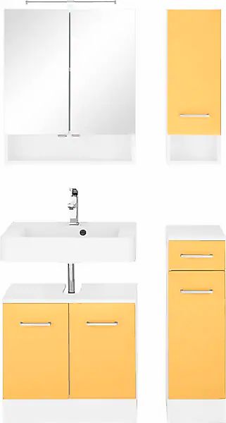 welltime Badmöbel-Set »Ribera«, (4 St.), Spiegelschrank, Waschplatz, Hänges günstig online kaufen