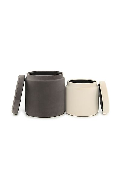 Kayoom Stauraumhocker "Hocker Zora 225 2er-Set, samtweicher Stoffbezug,rund günstig online kaufen