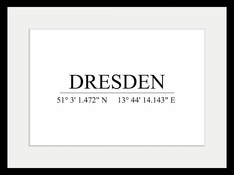 queence Bild »DRESDEN«, Städte-Stadt-Deutschland-Gebäude-Dresden-Schwarz-We günstig online kaufen