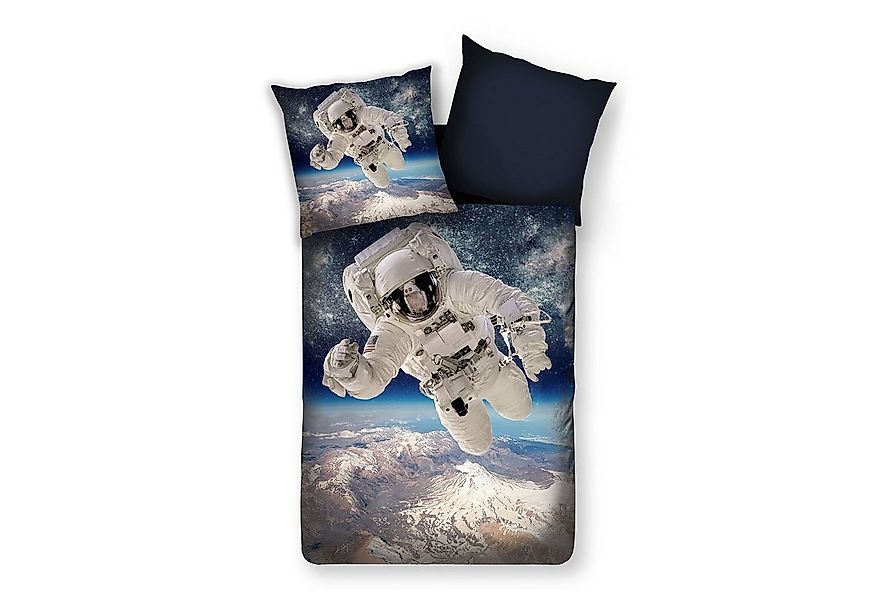 TRAUMSCHLAF Bettwäsche Wendebettwäsche Astronaut Weltall, Renforce, 2 teili günstig online kaufen