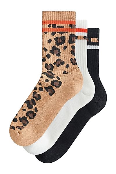 Next Kurzsocken Gerippte Sportsocken, Fußgewölbestütze, 3er-Pack günstig online kaufen