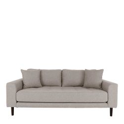 Wohnzimmer Sofa im Skandi Design Beigegrau und Schwarz günstig online kaufen