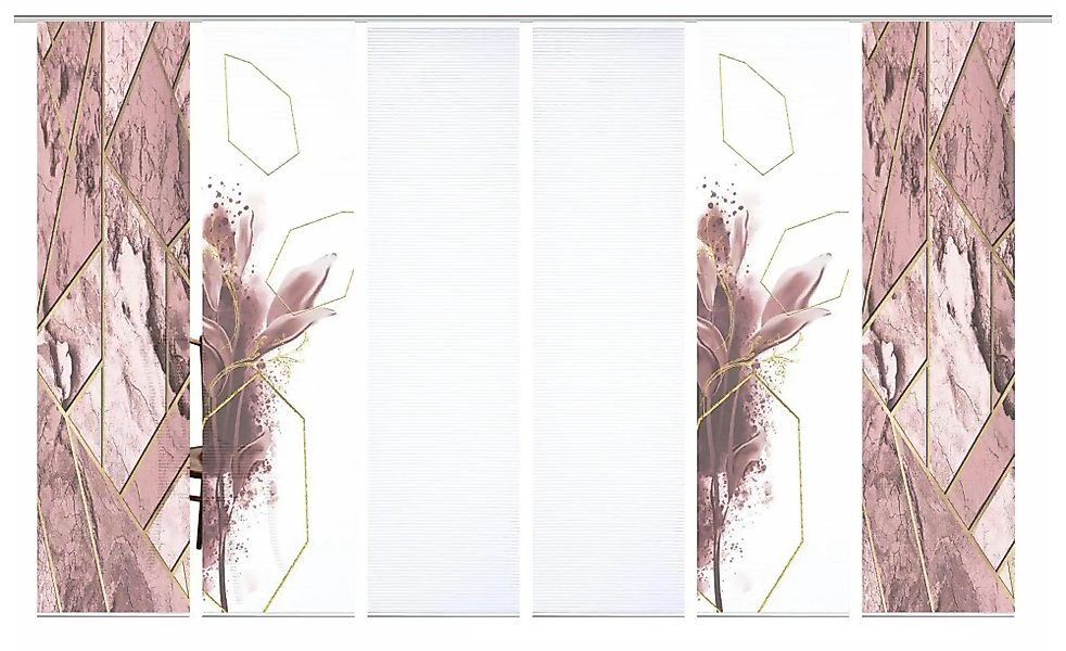 HOME in green Schiebegardine "SIGNUM" Paneelwagen 6 Stk. tlg. SET DIGITALDR günstig online kaufen