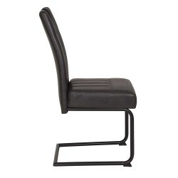 Esszimmer Freischwinger in Anthrazit Microfaser Metallgestell (Set) günstig online kaufen