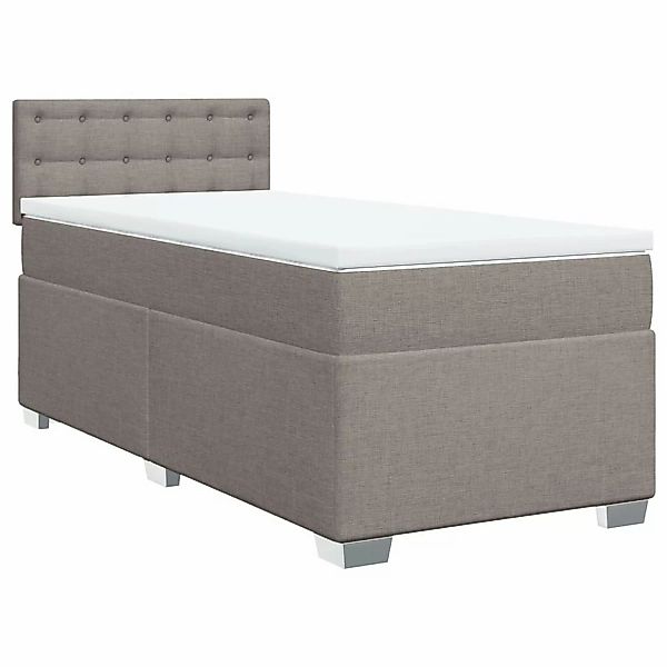 vidaXL Boxspringbett mit Matratze Taupe 80x200 cm Stoff2097779 günstig online kaufen