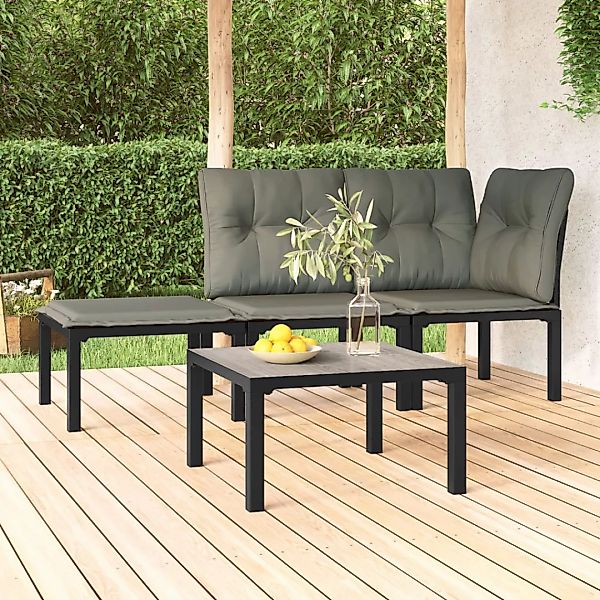 vidaXL Sofaelement Garten-Couchtisch Grau 55x55x31 cm günstig online kaufen