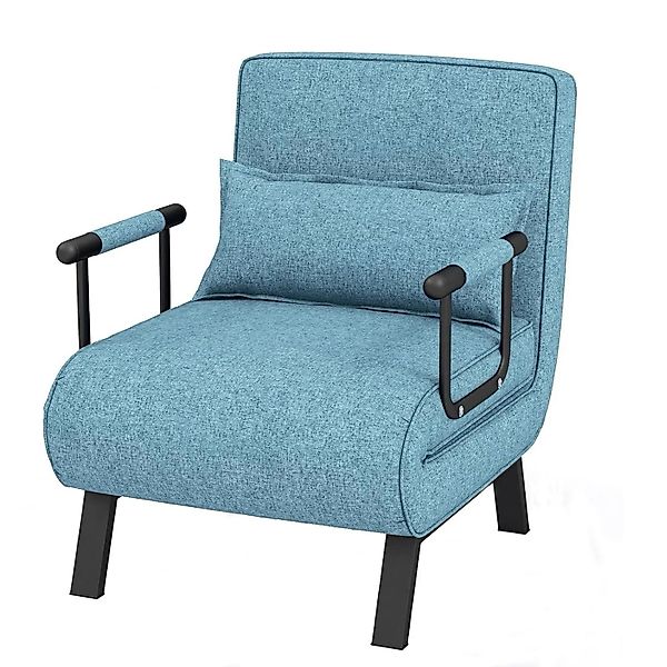 Costway 4 In 1 Schlafsessel mit Bettfunktion Bis 150 kg Türkis günstig online kaufen