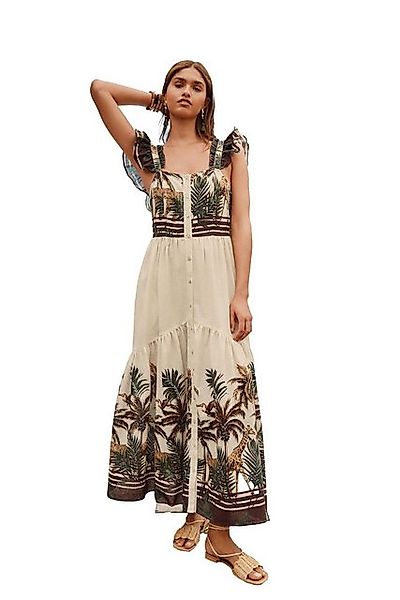 Next Maxikleid Gestuftes Boho-Maxikleid mit Flatterärmeln (1-tlg) günstig online kaufen