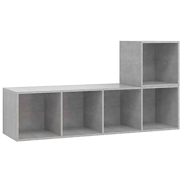 vidaXL 2-Tlg TV-Schrank-Set Betongrau Holzwerkstoff 3079803 günstig online kaufen