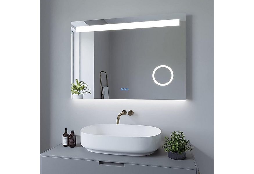 AQUABATOS Badspiegel Badspiegel LED mit Beleuchtung Lichtspiegel 80x60cm 10 günstig online kaufen