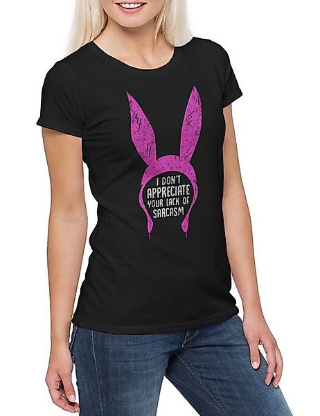 Urban Backwoods Print-Shirt Lack Of Sarcasm Damen T-Shirt Bob Linda Tina Ru günstig online kaufen