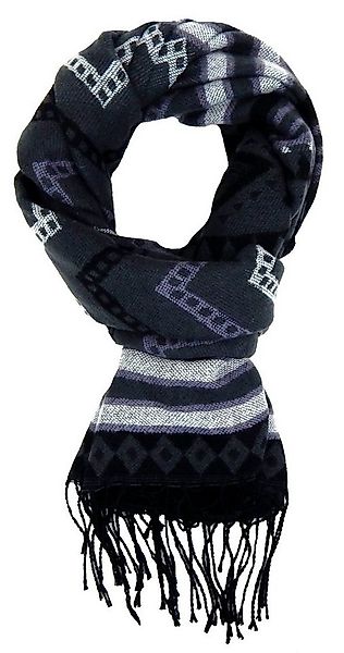 Ella Jonte Modeschal, weicher Schal grau schwarz weiß lila Herbst- Wintersc günstig online kaufen