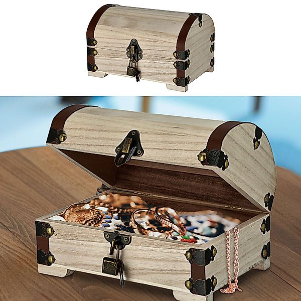CEPEWA Truhe Holztruhe Truhe Aufbewahrung Schatztruhe günstig online kaufen